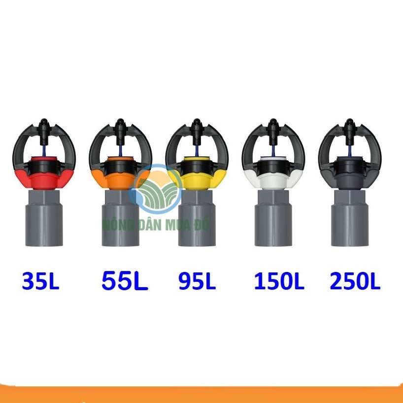 Béc Phun Mưa, Béc Tưới Cây SD9000 PC 135L bù áp Độ Phủ Nước Đều- Tặng nối 21 PVC