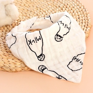 Yếm Nhăn Tam Giác Bấm Cúc Mẫu Mới 4 Lớp Cao Cấp Cho Bé | Minizon Kids