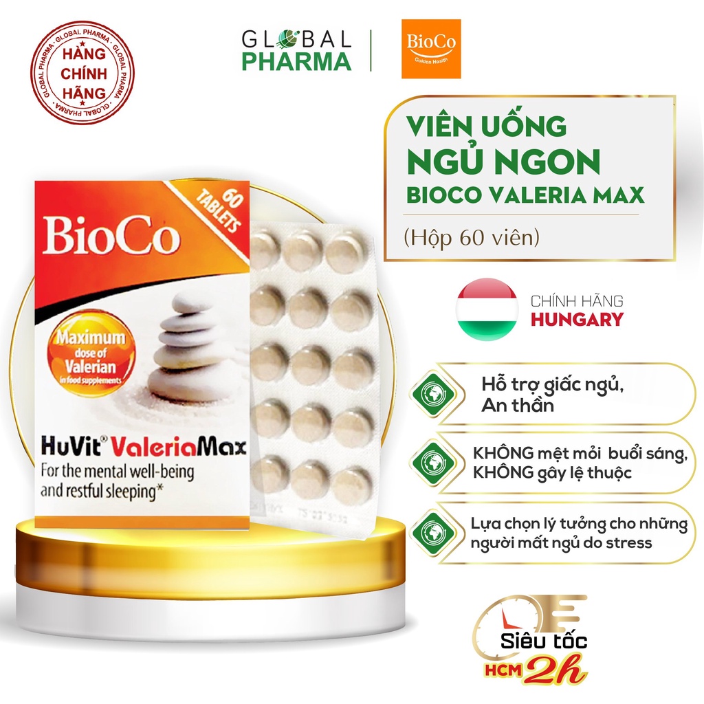 Thuốc ngủ Bioco Huvit Valeria Max có tác dụng an thần như thế nào?
