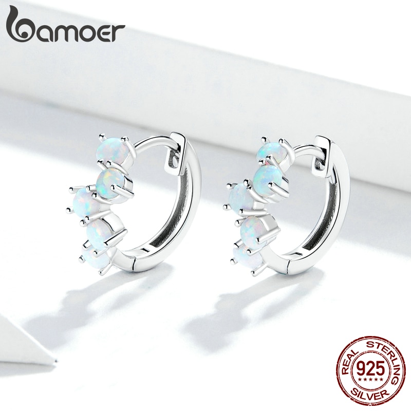 BAMOER Bông Tai Bạc 925 Hình Vòng Bắt Giấc Mơ Độc Đáo Thời Trang 2020 Mới bijoux Sce9411