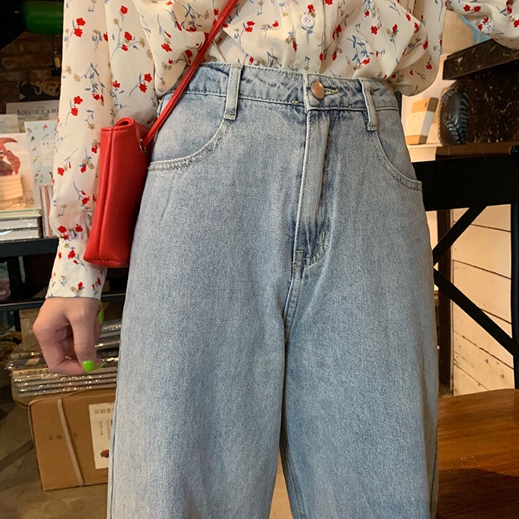 Ảnh Daduhey Quần Jeans Nữ Lưng Cao Ống Rộng Palazo 4