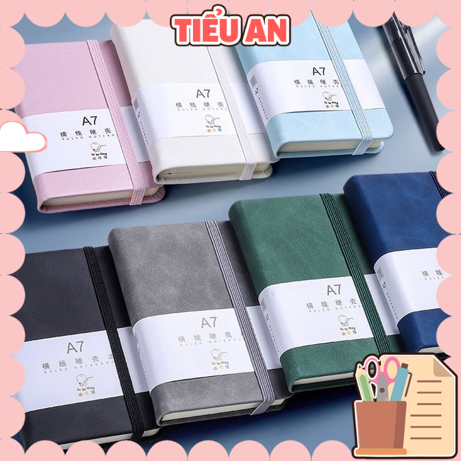 Sổ tay tiện dụng (A7/A6) - 96 tờ (192 trang) Bìa Da Nhung Cao Cấp Nhiều ...