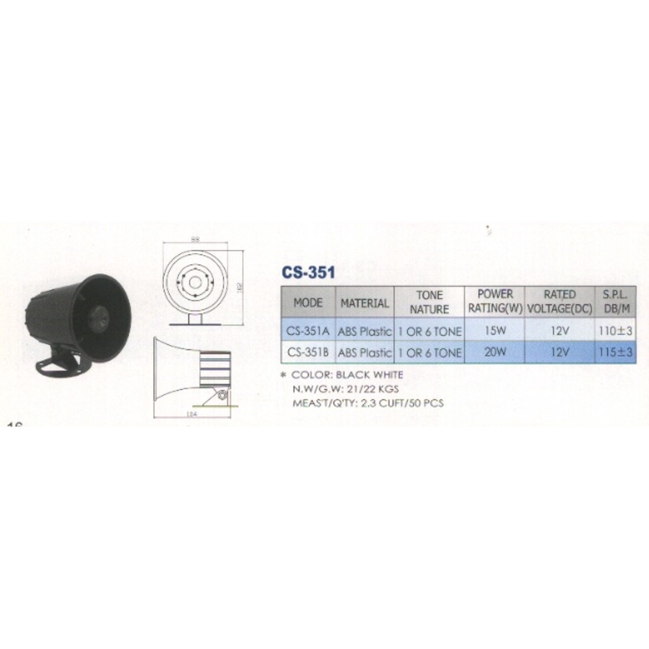 Loa báo động báo cháy CS-351