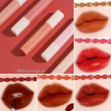 [New 2021] Son kem,Son Kem Lì Mịn Mượt Nhẹ Môi Black Rouge Half N Half Water Velvet 💄