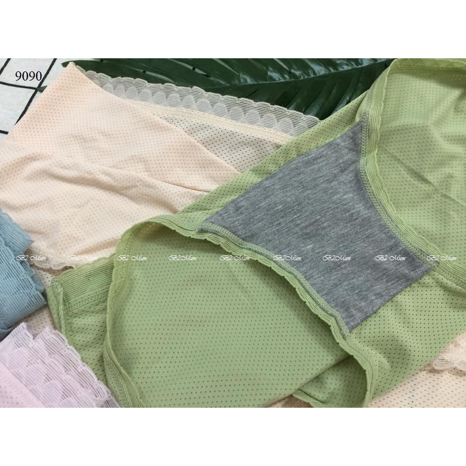 Quần lót bầu và sau sinh cạp chéo chất SU ĐÚC thông hơi kháng khuẩn Nhiều Màu F9090