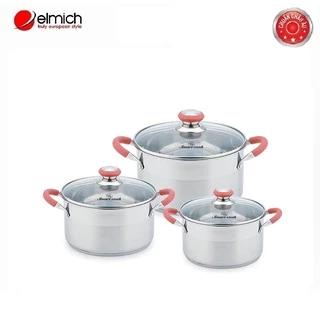 [LIFEMCMBP4 -12% đơn 250K] Bộ nồi Inox Smart Cook 3 chiếc cỡ 18,22,26cm SM3336