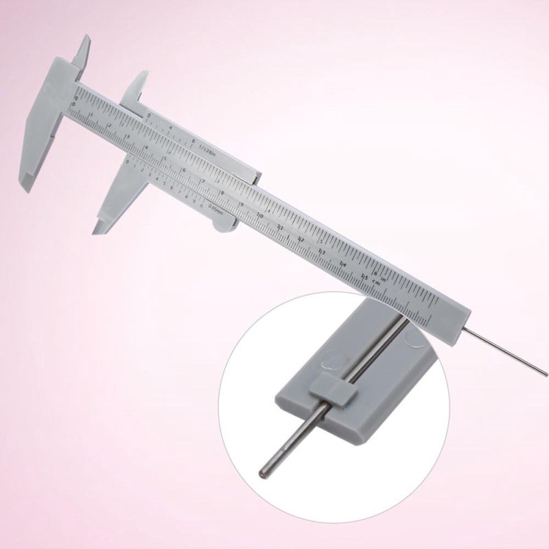 Thước Đo Nhựa Trắng Xám Dùng Trong Phun Xăm Thẩm Mỹ/ Dcxphoanganh