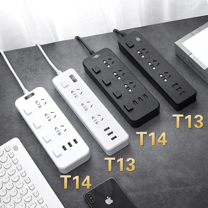 Ổ Cắm Điện US Plug T13 / T14 3 Cổng USB 3 Ổ Cắm Tiêu Chuẩn | Shopee ...