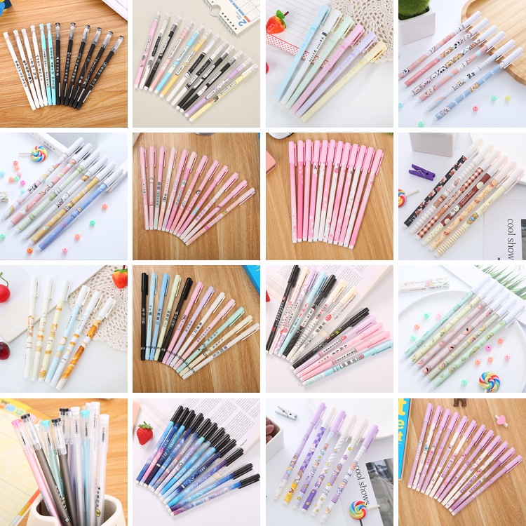 🖊️ COMBO 3 BÚT BI NƯỚC MỰC ĐEN – NGÒI NHỎ – IN HÌNH DỄ THƯƠNG 🎀