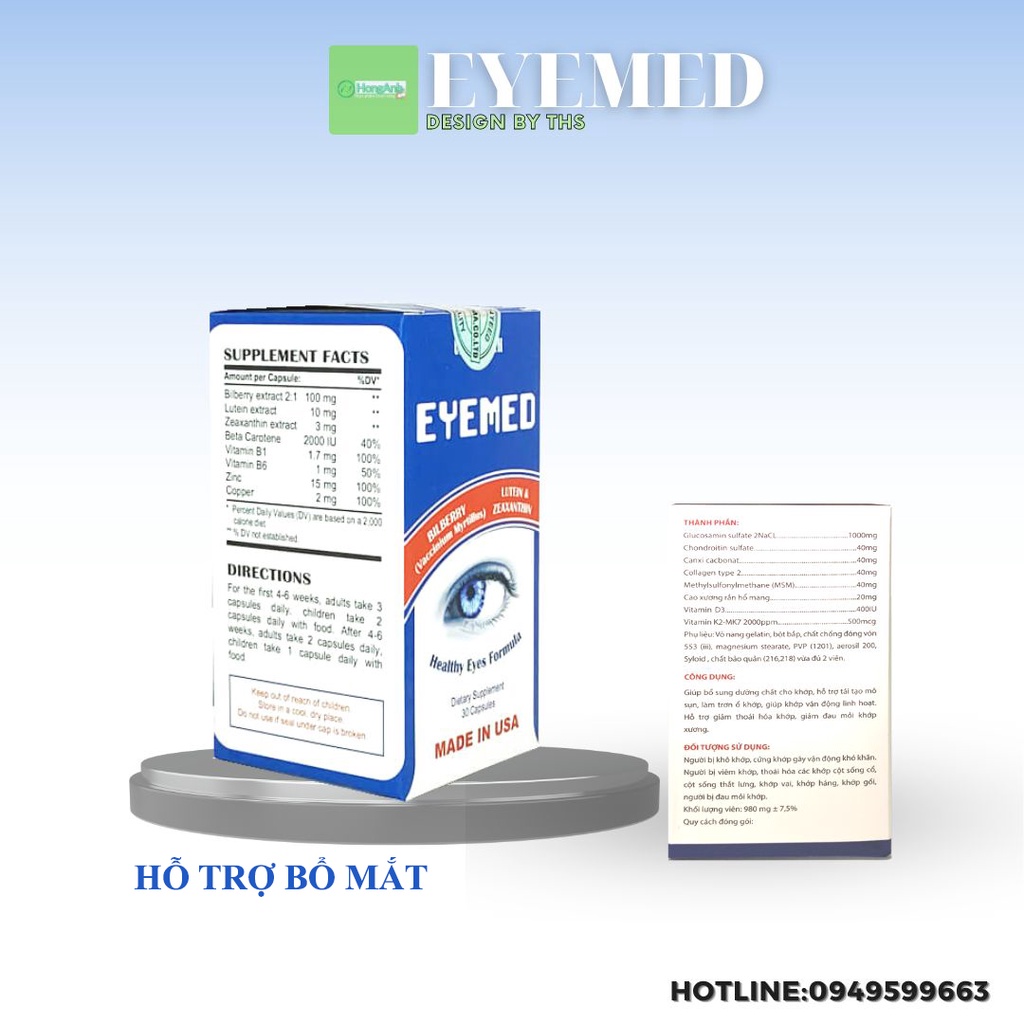 Viên uống bổ mắt Eyemed lọ 30 viên - tăng cường thị lực | Shopee Việt Nam