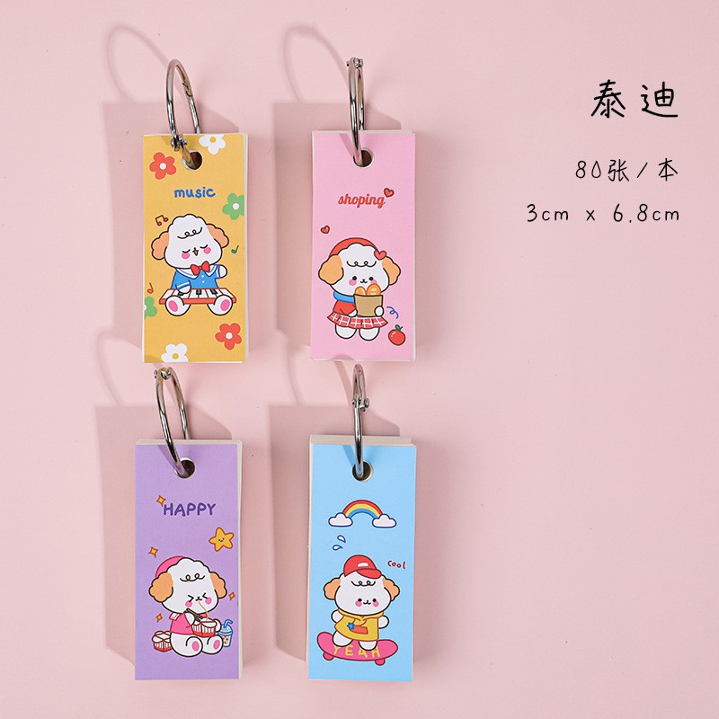 3 Note Ghi Chú Chữ Nhật Kèm Móc