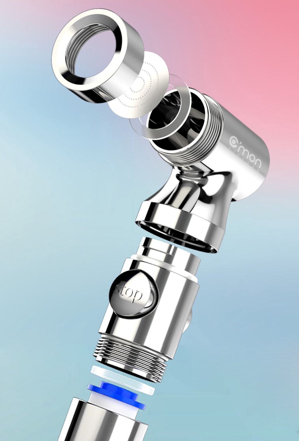 Mô tả Vòi xịt vệ sinh tăng áp LỌC và TÙY CHỈNH ÁP LỰC NƯỚC cao cấp C'MON VX-06 (lọc) - 6