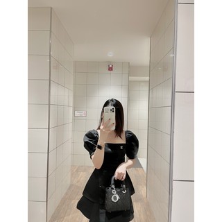 Áo tay bồng cổ vuông _ Lucy Top_ Anne Studio