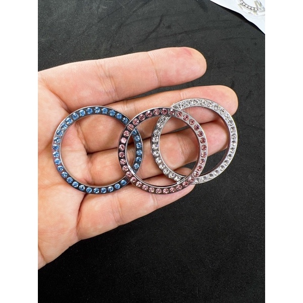 vòng đính đá trang trí nút khởi động Start stop ổ khoá xe ô tô