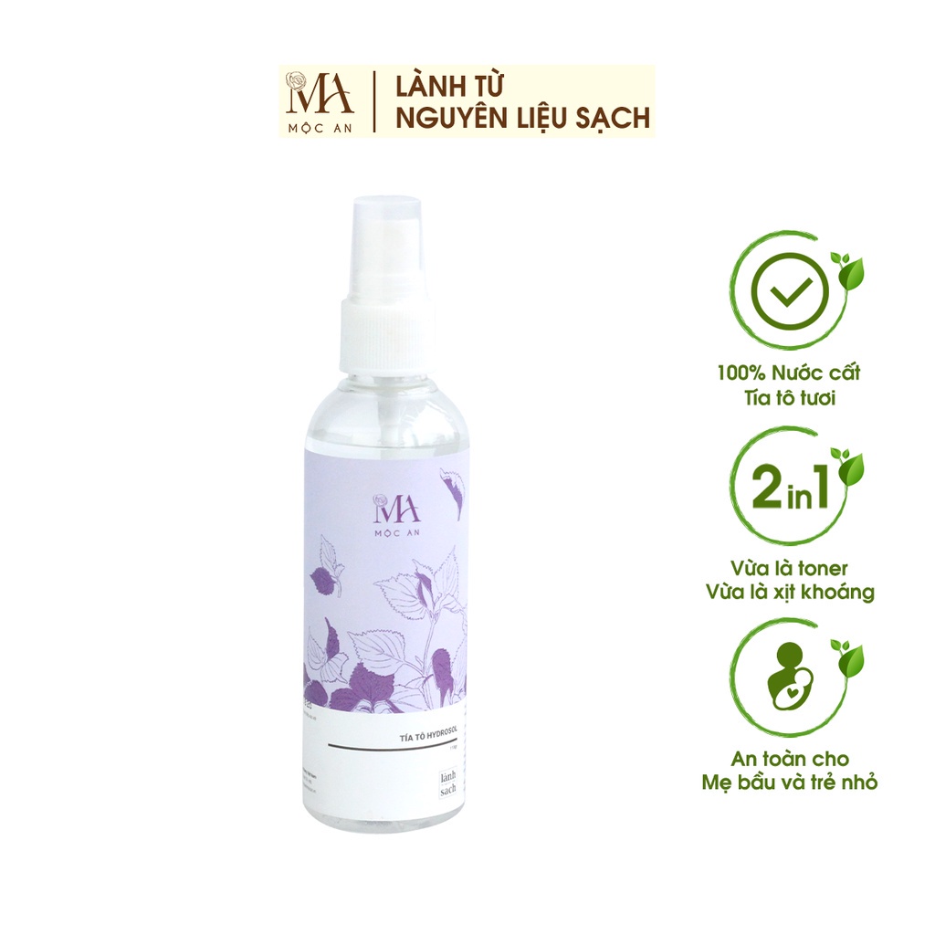 Mô tả Toner Tía Tô Hydrosol Mờ Thâm Nám, Tàn Nhàng - Mộc An 100ml - 3