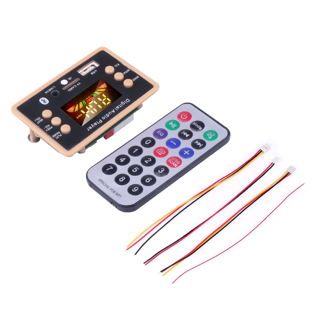 Mô Đun Giải Mã Âm Thanh Không Dây Bluetooth 5.0 Mp3 12v FM Radio Cao Cấp Đa Năng Cho Xe Hơi