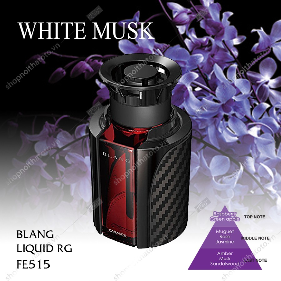 Nước Hoa Khử Mùi Trên Ô Tô CARMATE Blang Liquid RG FE515 White Musk 100ml