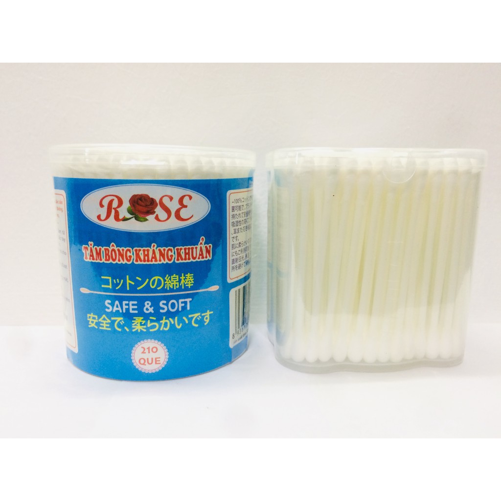 Bông Ráy Tai Lõi Nhựa hộp Gấu ROSE 210 que | Shopee Việt Nam