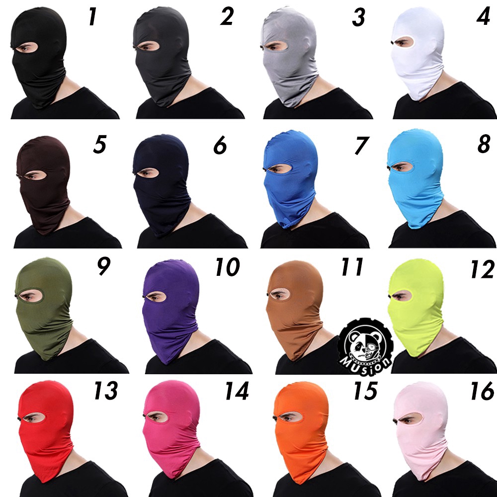 Musion Balaclava Với Mặt nạ 2 lỗ Ice Silk Chống bụi Động cơ đi xe đạp Balaclava ngoài trời
