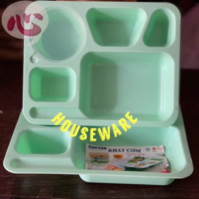 COMBO 5 KHAY CƠM PHẦN LỚN , NHỎ NHỰA ( DUY TÂN )