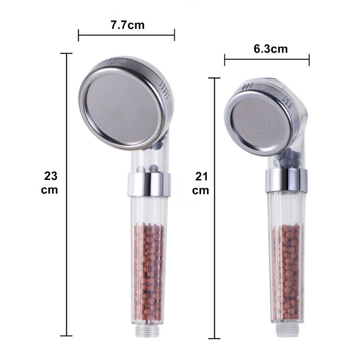 Vòi sen tăng áp loại to 7.7cm có hạt lọc nano