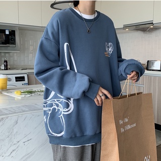 Áo Sweater Nỉ Bông Love Wins Thu Đông Ulzzang hiphop In Unisex Form Rộng Cartoon Stitch