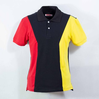 Áo thun Polo Havias kiểu dáng lịch lãm phối 3 màu Đen Đỏ Vàng vải Cotton 100%