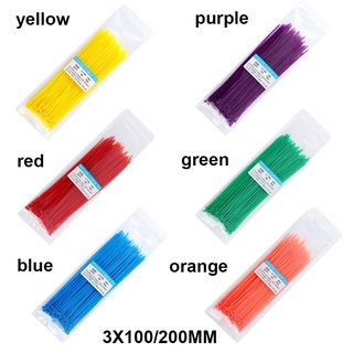 FEIYING 100 Cái / gói Dây Buộc Cáp Bền Hoàn Thiện Dây Tự Khóa Kèm