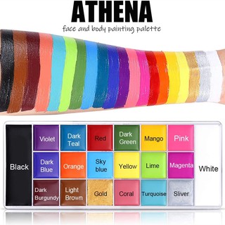 Bộ Sơn Cơ Thể Mặt UCANBE - Bảng Tranh Athena, 10 Bàn Chải Nghệ Sĩ - Chảo Sâu Lớn, Lý Tưởng Cho Tiệc Hóa Trang Halloween SFX Trang Điểm Sân Khấu Nghệ Thuật, Không Độc Hại Cho Người Lớn Trẻ Em