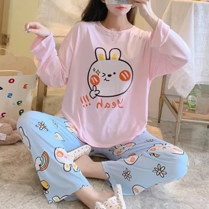 ĐỒ BỘ MẶC NHÀ TAY DÀI QUẦN DÀI CỔ TRÒN - ĐỒ BỘ NGỦ - MÈO INDA HOUSE