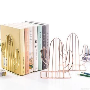 Wire metal bookend cactus design decoration home office library school study decoration-168-SPPL