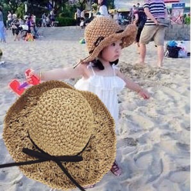 sét mũ đi biển mẹ và bé ( hàng sẵn ảnh thật)