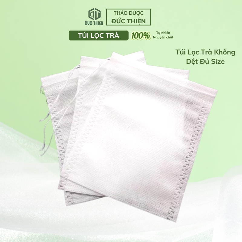 Túi Lọc Trà / Túi Vải Không Dệt Có Dây Rút Đầy Đủ Size ( Bán Lẻ) - Lọc Cà Phê Thông Dụng