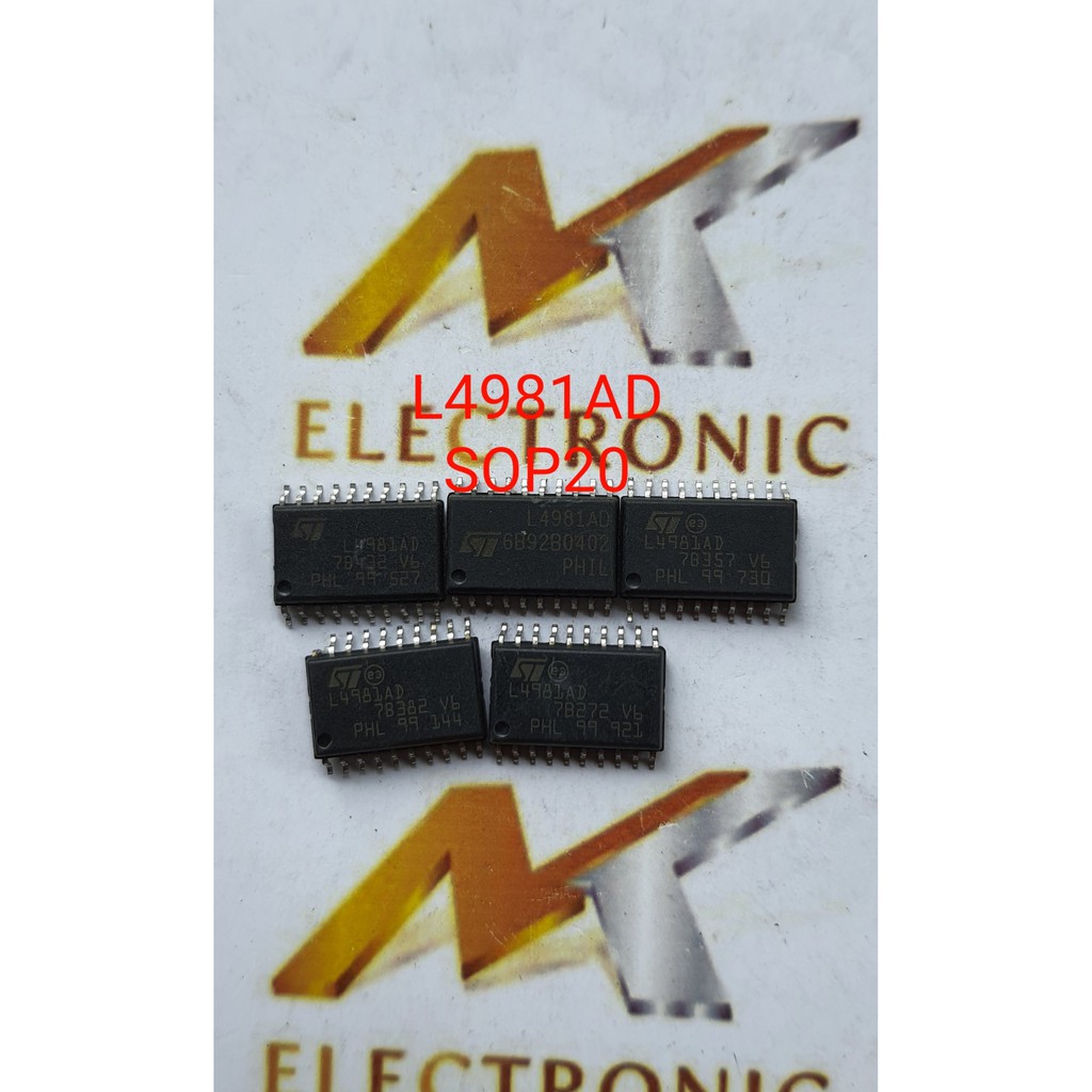 Circuits Intégrés L4981AD / L4981BD - Lot De 5 Pièces Neuves, Boîtier SOP20, Pour Alimentations à Découpage