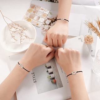 Creative Alloy for Sun Moon and Star Wax Rope Braided Friends Birthday Holid