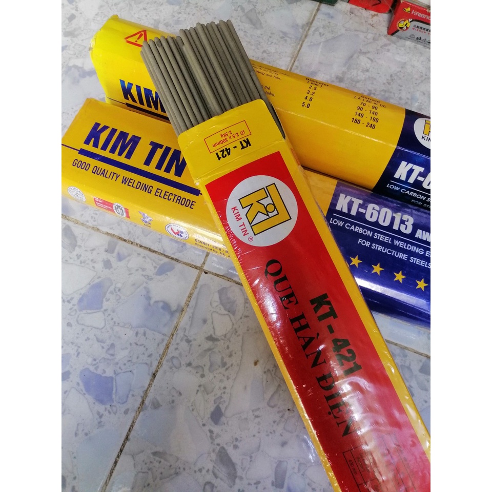 [1Kg] Que hàn sắt Kim Tín 2.5mm - 3.2mm - 4.0mm | Shopee Việt Nam