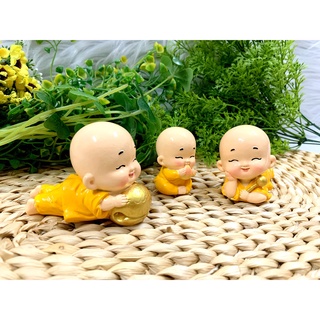 Bộ 3 tượng chú tiểu Tiên Đồng Tài Lộc Phúc Đức (Hình Thật - Video Thật)