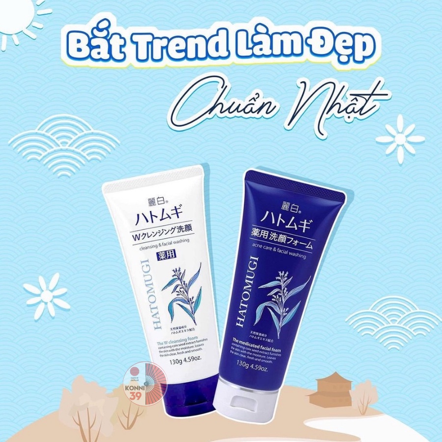 Ảnh Sữa rửa mặt Reihaku Hatomugi 130g 170g dưỡng ẩm trắng da chiết xuất hạt ý dĩ Nhật - Bahachiha 2