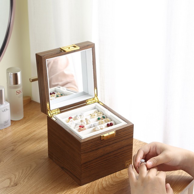 Hộp đựng trang sức Casegrace từ gỗ cỡ lớn chất lượng cao
