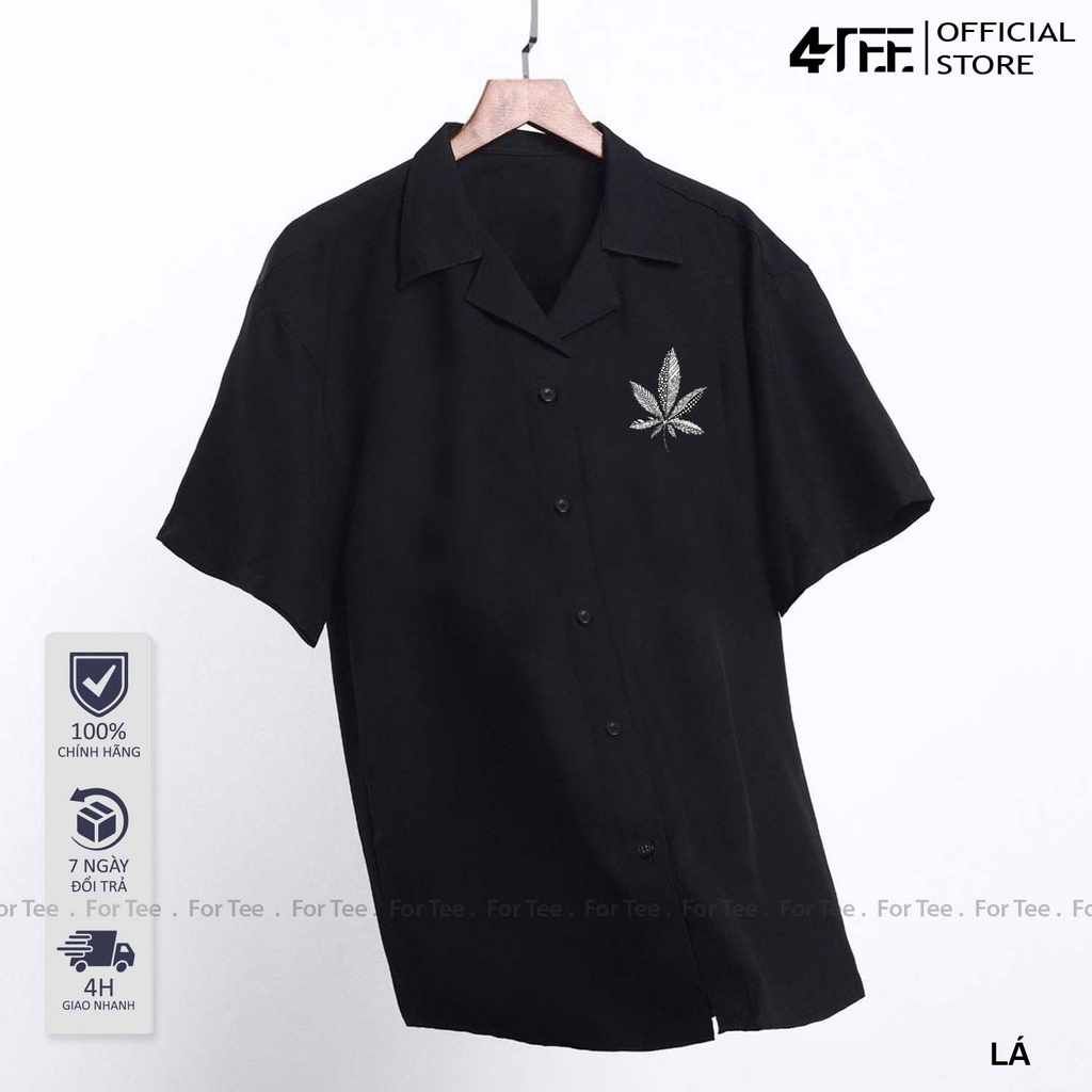 Áo sơ mi Basic Unisex form rộng , cổ vest - LÁ