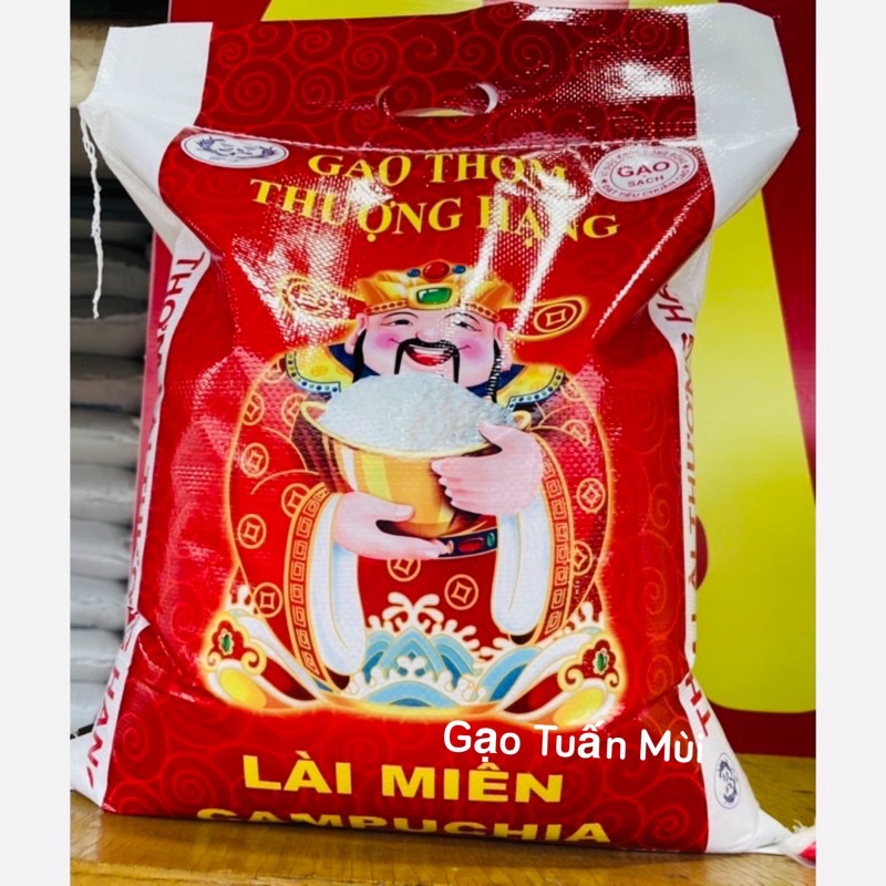 Gạo Lài Thần Tài  (Gạo Thơm Cao Cấp Loại 1 Bao 10ky)