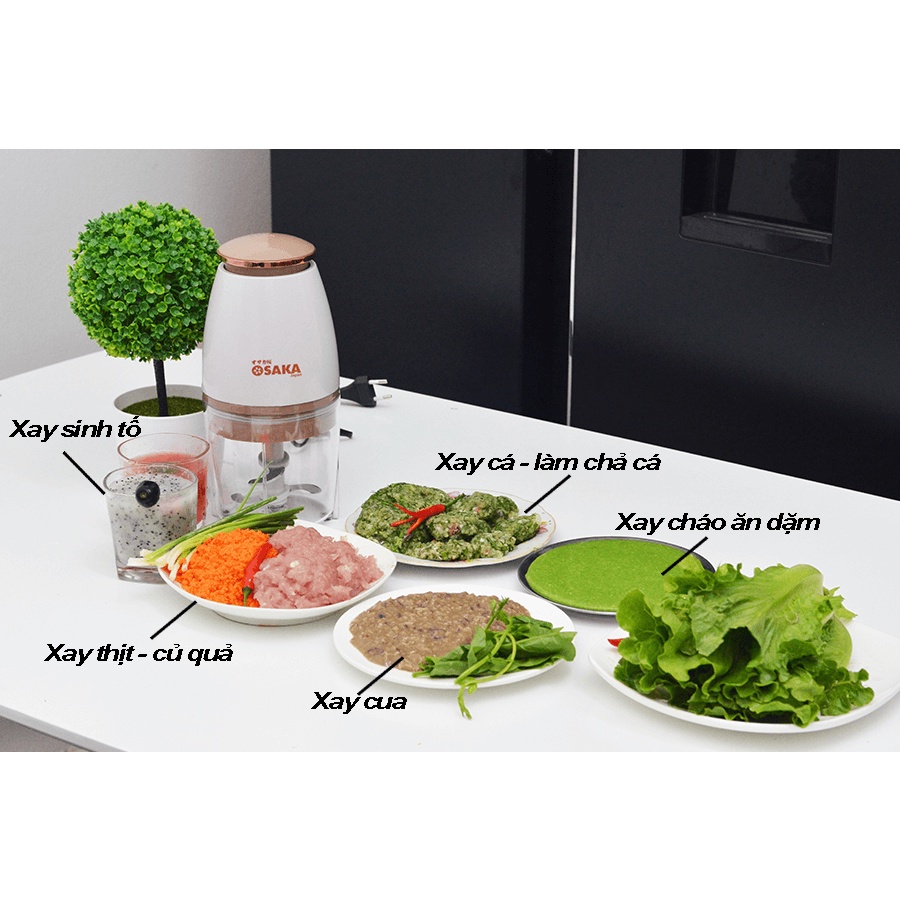 Máy xay OSAKA Nhật Bản, xay sinh tố xay thịt cá xay thực phẩm đa năng công suất 350W