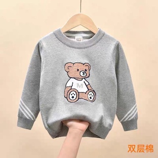 Áo len dệt hai lớp mùa thu đông cho bé trai ( 15-26kg)