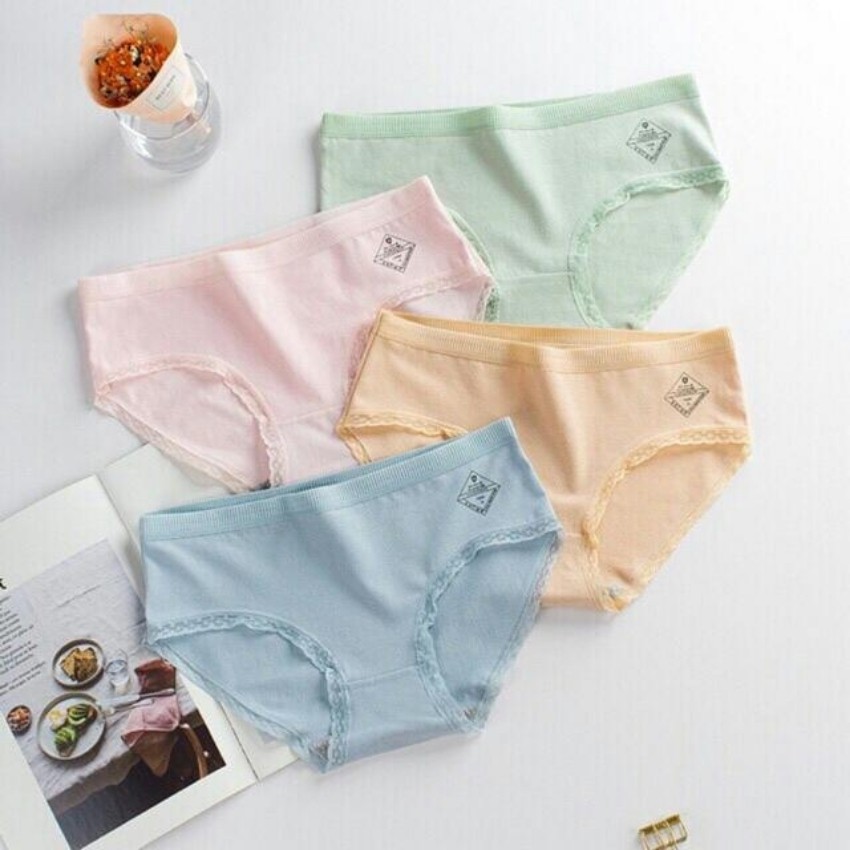 (XẢ LỖ ) Hộp 5 quần lót nữ cotton 2 lớp size L dưới 50kg