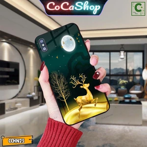 Ốp lưng iPhone cao cấp - Hươu vàng chơi trăng , tài lộc , may mắn - 6/6plus/6s/6splus/7/7plus/8/8plus/x/xr/xs/11/12...
