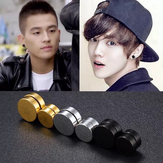 Khuyên tai inox nam châm tròn không gỉ | Shopee Việt Nam