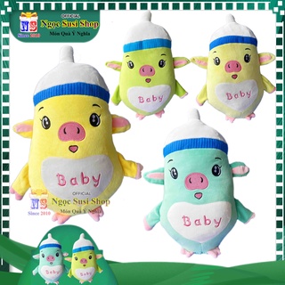 GẤU BÔNG HEO BÌNH SỮA BABY SIÊU MỀM MỊN CHO BÉ - THÚ BÔNG HEO BÌNH SỮA BABY