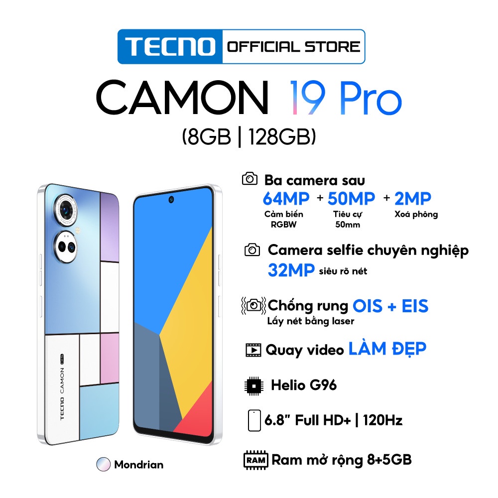 Điện thoại Camon 19 Pro (8+5)GB/128GB | 5000 mAh | 33W | 6.8 ...