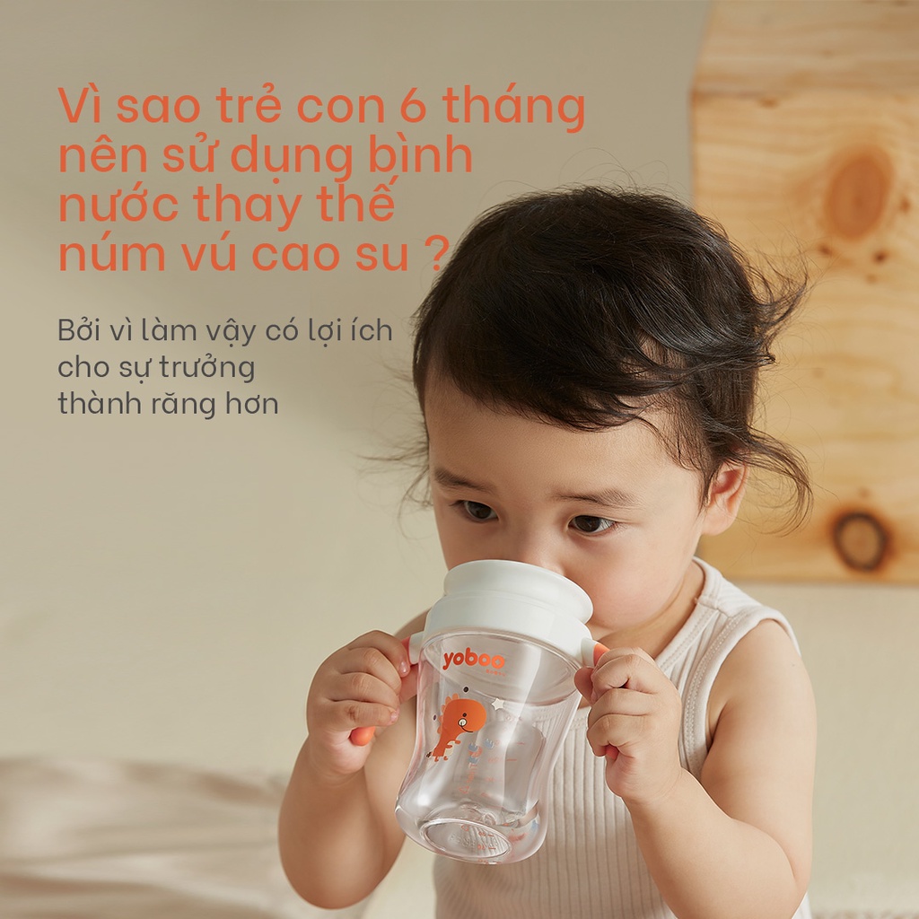 Mô tả Bình Tập Uống Cho Trẻ Yoboo Yb-0034 Dung Tích 210ml Có Quai Cầm Chất Liệu Titan - Hàng Chính Hãng - 3
