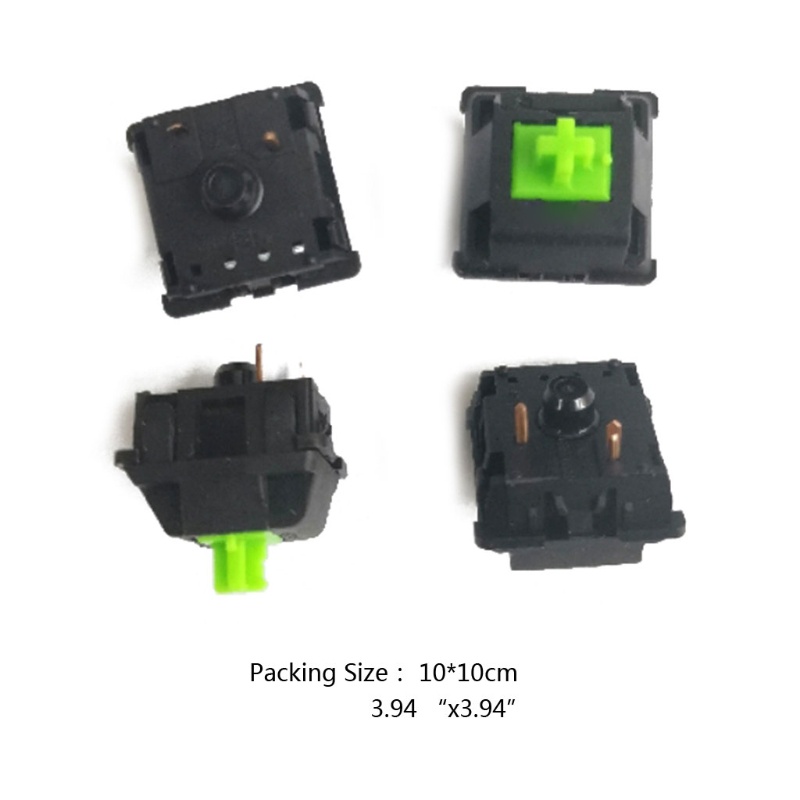Set 4 công tắc 3 chấu màu xanh lá RGB cho bàn phím cơ Razer BlackWidow Chroma
